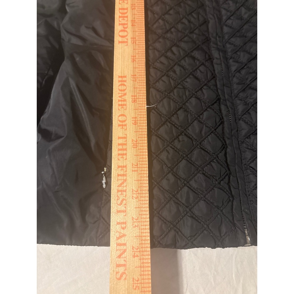 Post Card Puffer Jacket Womens Black Excellent Quilted Luxury Sportswear Italy - Picture 3 of 13